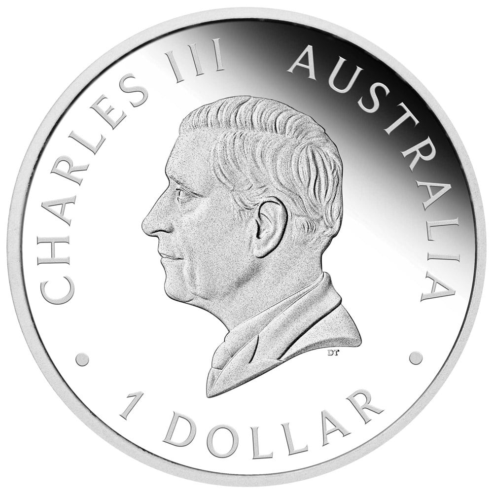 2024 Australian Kangaroo King Charles III Obverse First Issue 1oz Silv