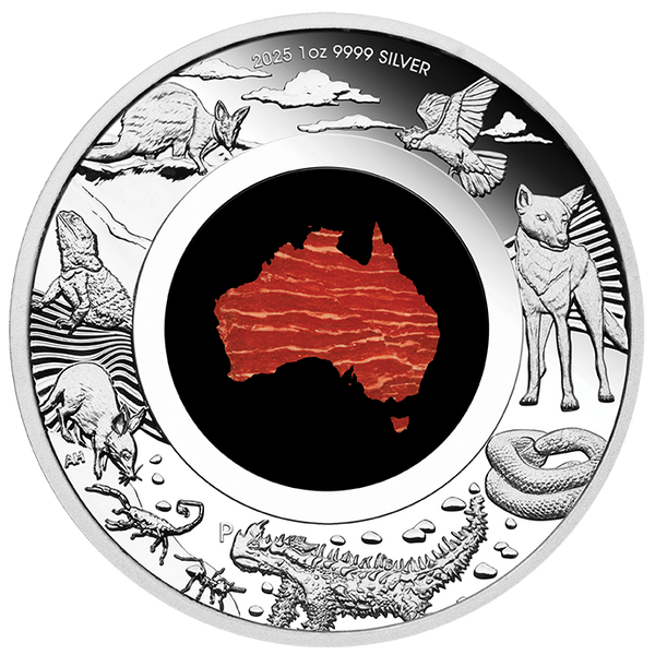 2025 Great Southern Land
1oz Silver Proof Coin with Snakeskin-Jasper Insert