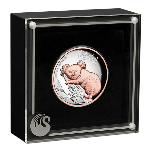 2025 Australian Koala 5oz Silver Proof High Relief Pink Gilded Coin