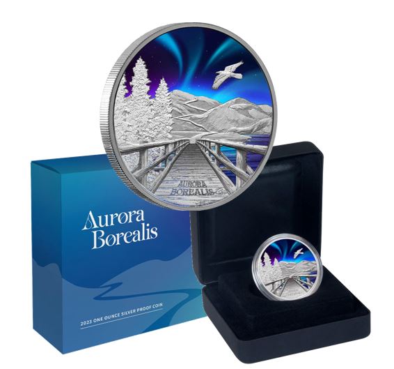 2023 Aurora Borealis 1 1oz Silver Proof Coin Australian Specialty Coins