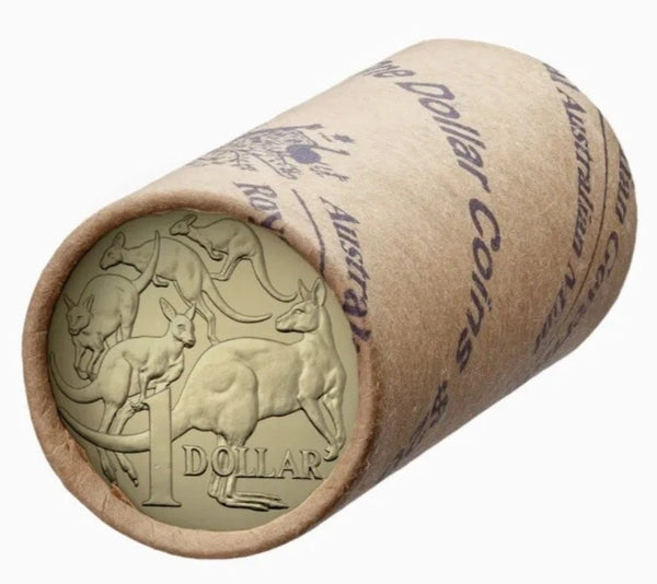 2023 King Charles III Effigy $1 Royal Australian Mint Coin Roll - Non-Premium (Includes Protective Tube)