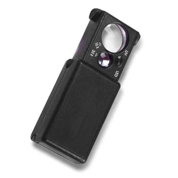 Lighthouse Pull Out-Magnifier, 10x and 30x Magnification, Black (LU31LED)
