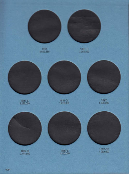 Whitmans - Morgan Silver Dollar No3, (1891-1897) - Blue Album