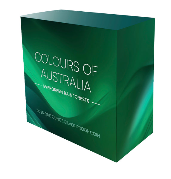 2025 Colours of Australia $1 Evergreen Rainforests 1oz Silver Proof Coin