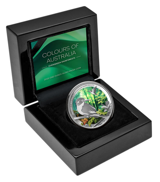 2025 Colours of Australia $1 Evergreen Rainforests 1oz Silver Proof Coin