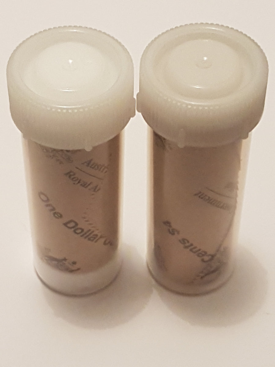 Polypropylene Coin Tube and Lid Suitable for 10c and 1 Coin Rolls