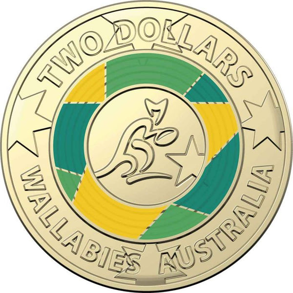2019 Rugby World Cup - Wallabies $2 Coin on Card