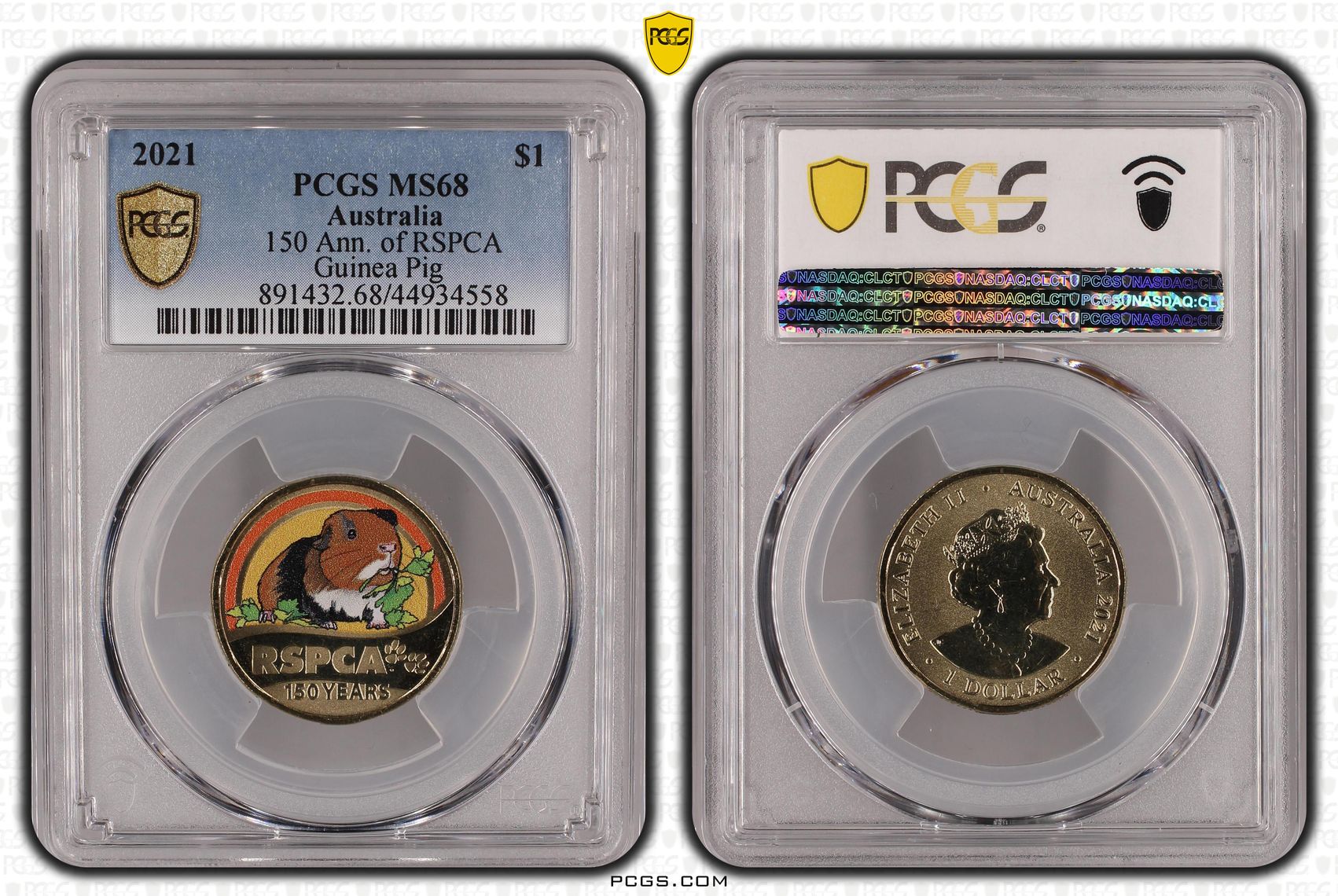 2021 RSPCA Guinea Pig $1 MS68
