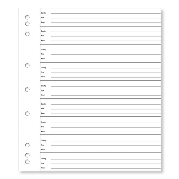 Renniks Coin Album Plastic Refill Pages, 63 Pockets, Pack 10