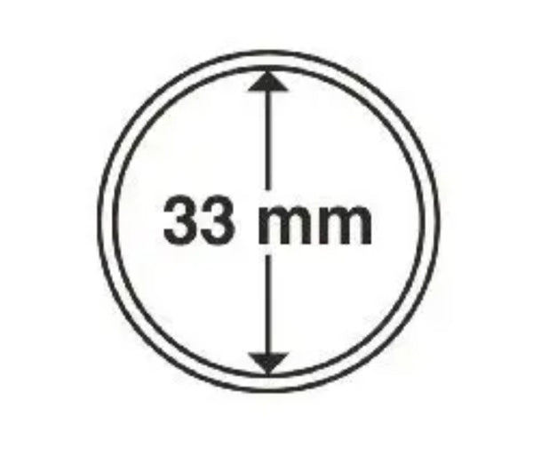 Lighthouse Coin Capsules 33mm (pack of 10)