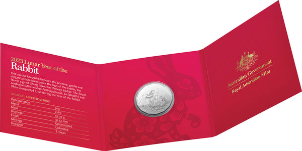 2023 Year of the Rabbit 50c Tetra Decagon UNC Coin