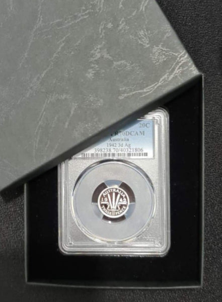 One Slab Paperboard Certified Coin Gift Box
- Black