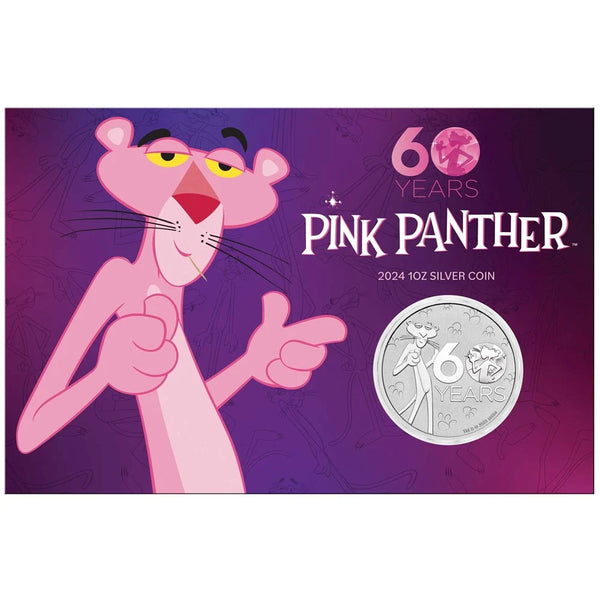 2024 Pink Panther™ 60th Anniversary 1oz Silver Coin in Card