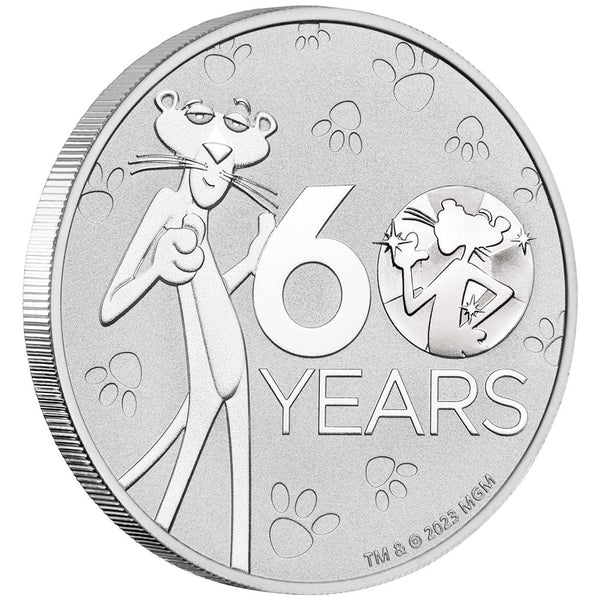 2024 Pink Panther™ 60th Anniversary 1oz Silver Coin in Card