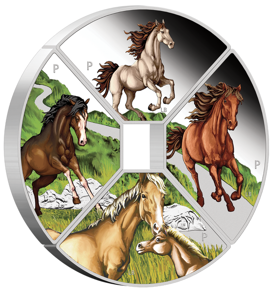 2026 Year of the Horse Quadrant 1oz Silver Proof Four-Coin Set