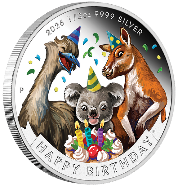 2026 Happy Birthday Silver 1/2oz Proof Coloured Coin