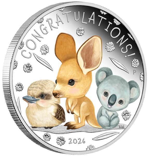 2026 Newborn 1/2oz Silver Proof Coloured Coin in Card