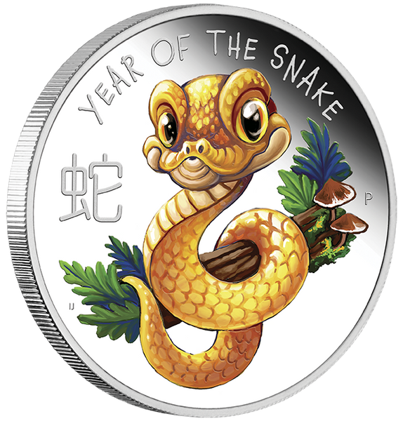 2025 Baby Lunar Snake 1/2oz Silver Coloured Proof Coin