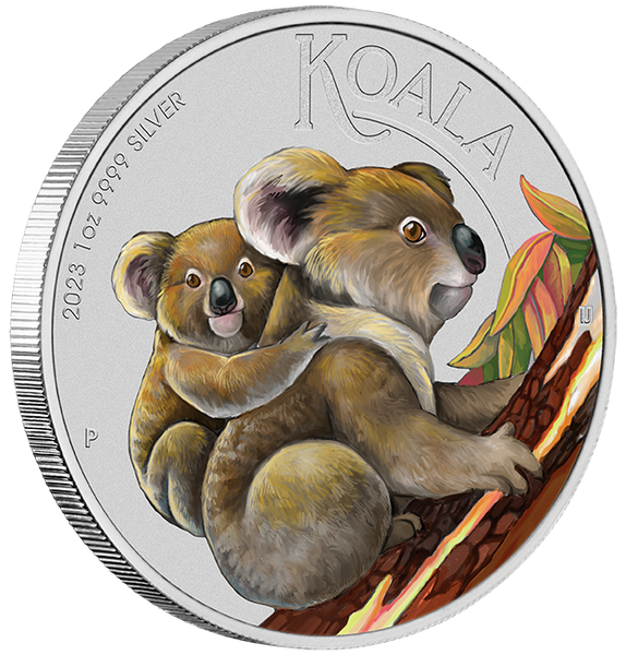 2023 Perth National Stamp and Coin Exhibition Koala 1oz Silver Coloured Coin