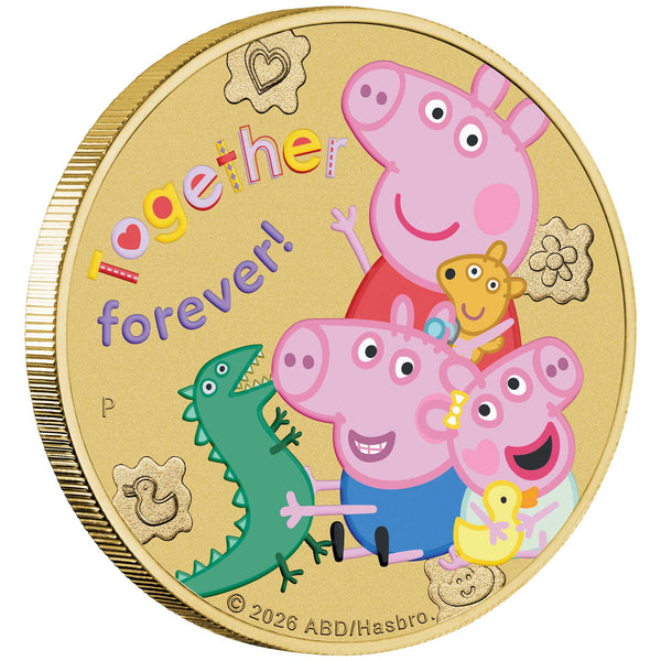 2026 Peppa Pig Together Forever $1 Collector Coin in Card
