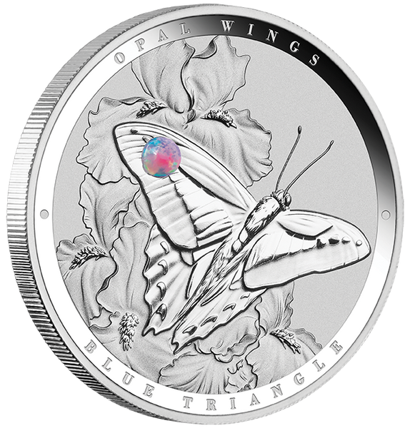 2026 Australian Opal Wings - Blue Triangle 1oz Silver Proof Coin with Opal Insert