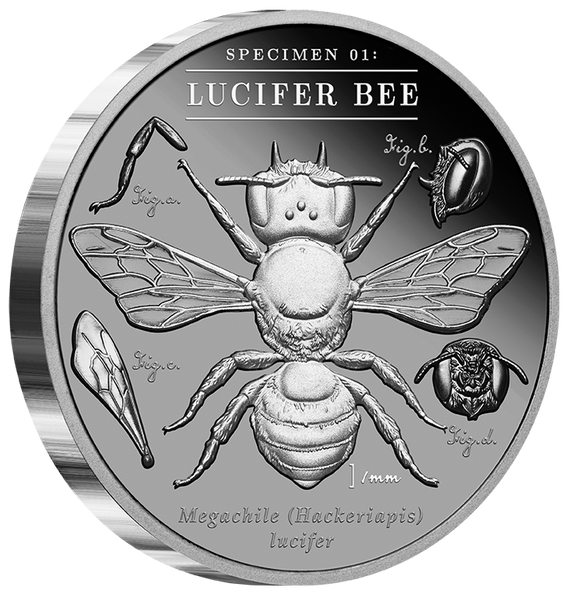 2026 Australia's Dark Bees 'Lucifer Bee' 2oz Black Silver Proof Coin