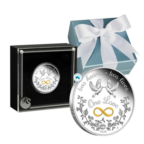 2026 One Love 1oz Gilded Silver Proof Coin