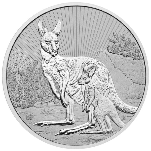 2023 Mother and Baby Kangaroo 2oz Silver Piedfort Bullion Coins in Capsule