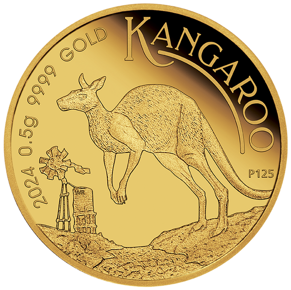 2024 Mini Roo 0.5g Gold Proof $2 Coin in Card