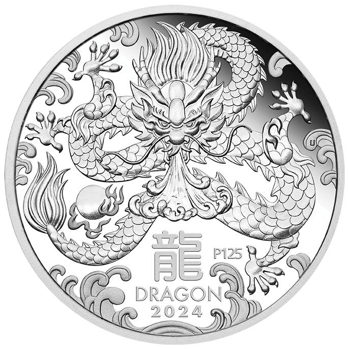 2024 Year of the Dragon 1/2oz Silver Proof Coin