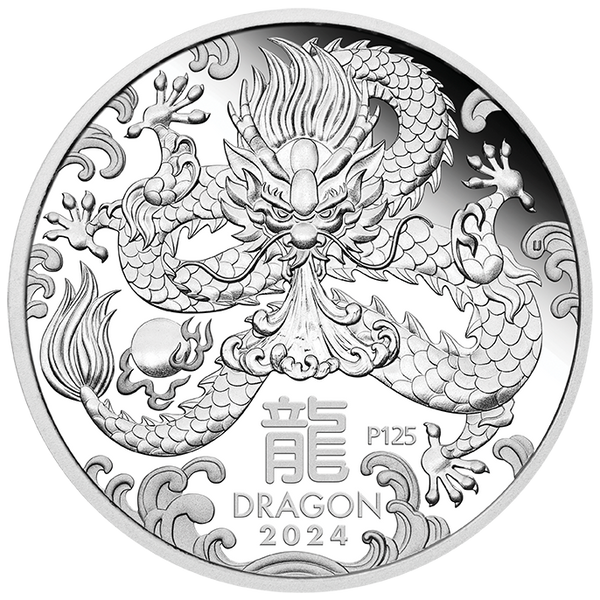 2024 Year of the Dragon 1/2oz Silver Proof Coin