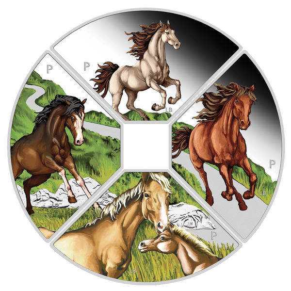 2026 Year of the Horse Quadrant 1oz Silver Proof Four-Coin Set