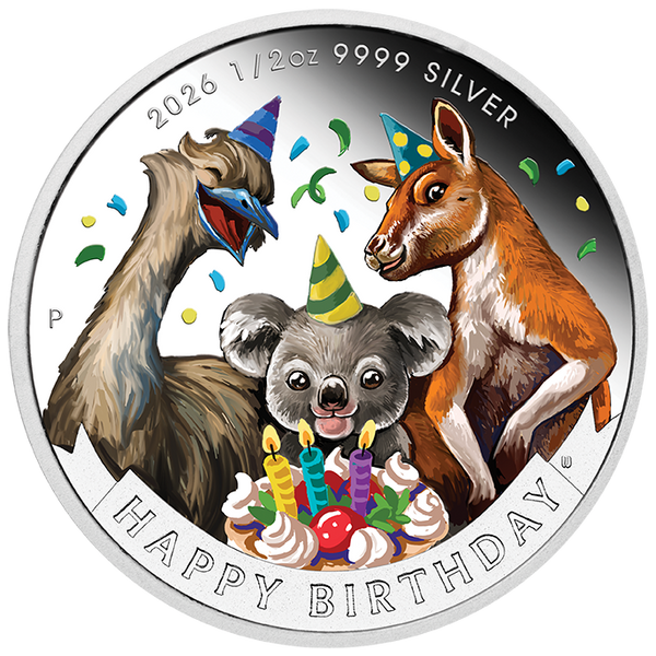 2026 Happy Birthday Silver 1/2oz Proof Coloured Coin