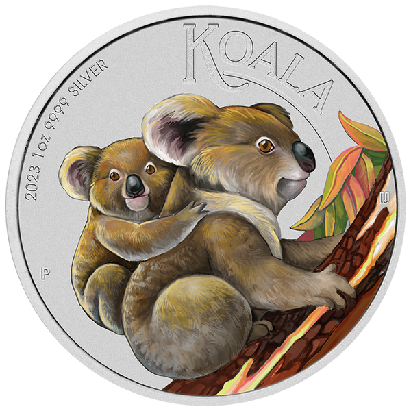 2023 Perth National Stamp and Coin Exhibition Koala 1oz Silver Coloured Coin