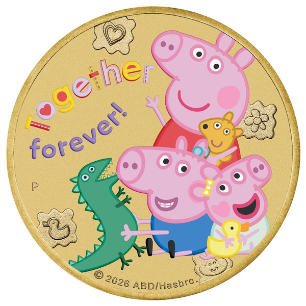 2026 Peppa Pig Together Forever $1 Collector Coin in Card