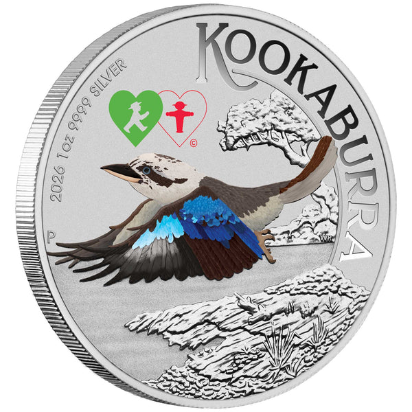 2026 World Money Fair 'Australian Kookaburra with Double Ampelmann Privy' 1oz Silver Coloured Coin