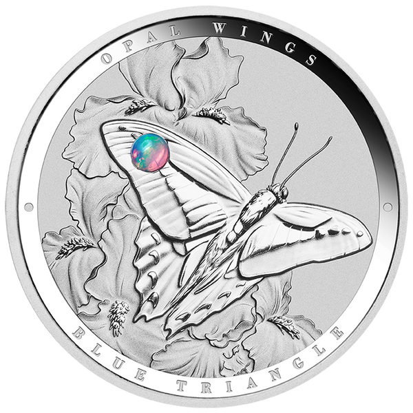 2026 Australian Opal Wings - Blue Triangle 1oz Silver Proof Coin with Opal Insert