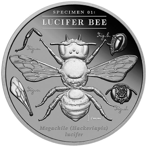 2026 Australia's Dark Bees 'Lucifer Bee' 2oz Black Silver Proof Coin