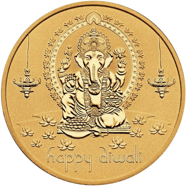 2023 Diwali 1oz Silver Gilded Medallion - Perth Mint