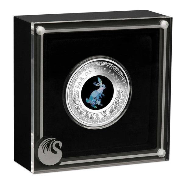 Australian Opal Lunar Series 2023 Year of the Rabbit 1oz Silver Proof Coin