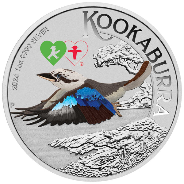 2026 World Money Fair 'Australian Kookaburra with Double Ampelmann Privy' 1oz Silver Coloured Coin