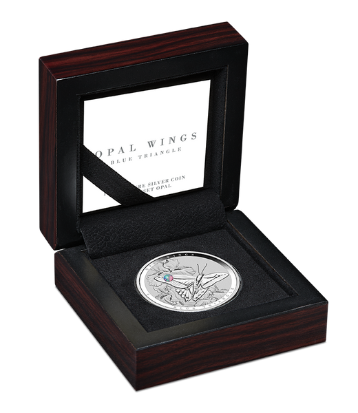 2026 Australian Opal Wings - Blue Triangle 1oz Silver Proof Coin with Opal Insert