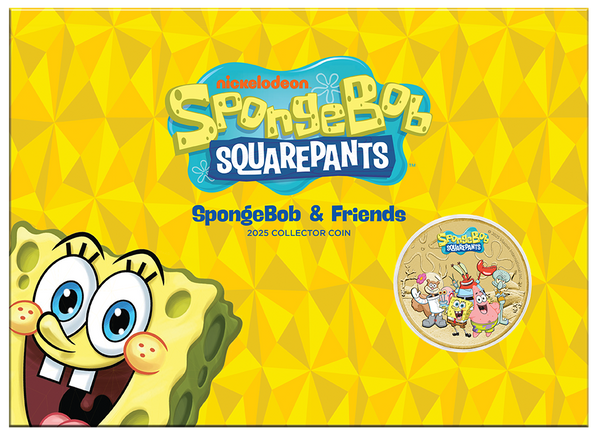 2025 SpongeBob & Friends $1 Coloured Coin In Card