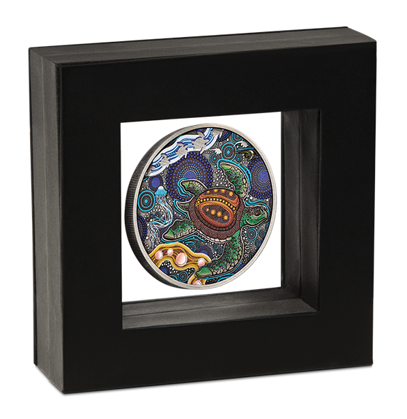 2026 Turtle Yaunati 2oz Silver Antiqued Coloured Coin