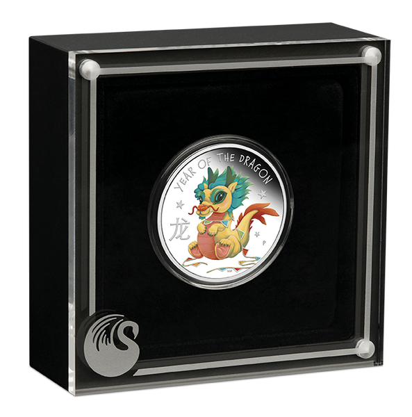 2024 Baby Dragon 1/2oz Silver Coloured Proof Coin