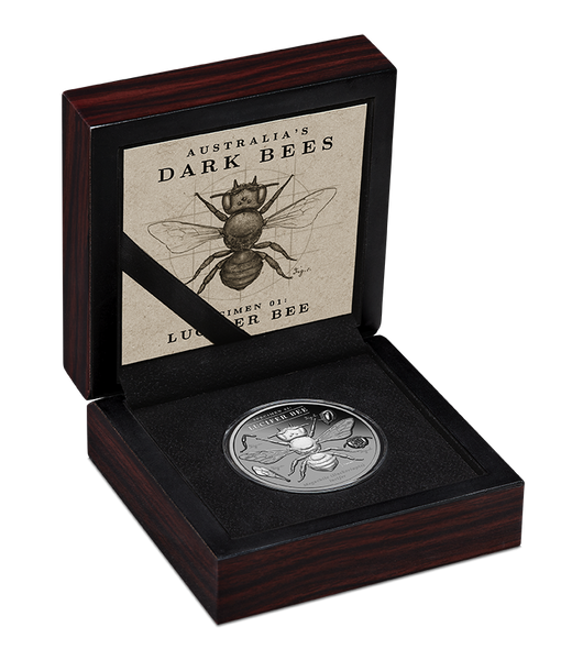 2026 Australia's Dark Bees 'Lucifer Bee' 2oz Black Silver Proof Coin