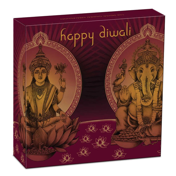 2023 Diwali 1oz Silver Gilded Medallion - Perth Mint