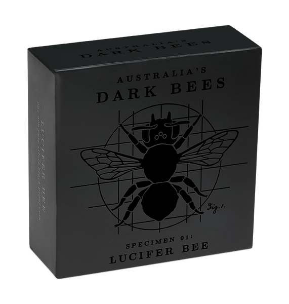 2026 Australia's Dark Bees 'Lucifer Bee' 2oz Black Silver Proof Coin
