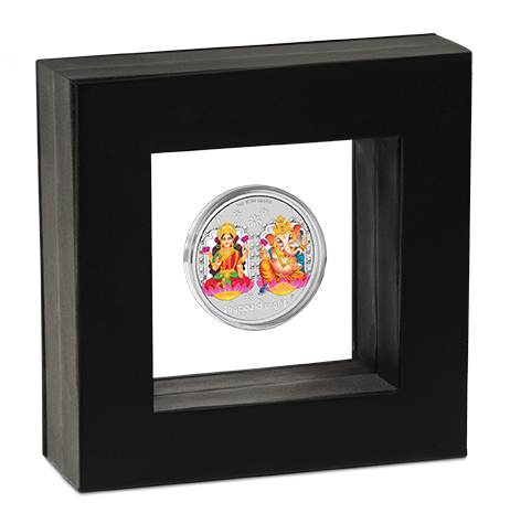 2019 Diwali 1oz Silver Coloured Medallion - Perth Mint