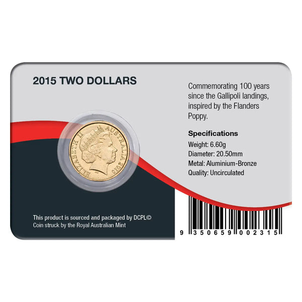 2015 Lest We Forget $2 Downies Card (New Design)